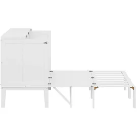 XDOVET Schrankbett 140 x 200 cm Weiß