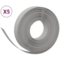 vidaXL Rasenkanten 5 Stk. Grau 10 m 10 cm Polyethylen