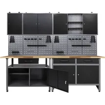 Ondis24 Werkbank, Set Schöpfer 240 cm 3 Schränke Werkstatt