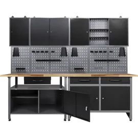 Ondis24 Werkbank, Set Schöpfer 240 cm 3 Schränke Werkstatt