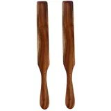 Cabilock 2 Stück Holzspatel Käsestreicher für Bäckereien aus Sicherem Holz mit Glatter Oberfläche zum Kochen und Backen in Küche