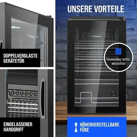 Bomann KSG 7287 Getränkekühlschrank (63 l, 740 mm hoch, Schwarz)