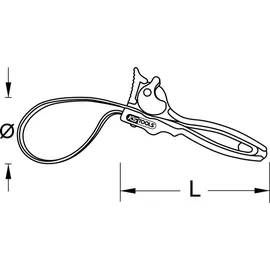 KS Tools Gurtrohrzange mit Gewebeband, Ø 200mm (114.0171)