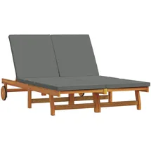 vidaXL Sonnenliege 125 x 200 x 84 cm Braun