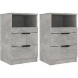 vidaXL Nachtschrank 2 Stk. 4000 x 36 x 2200 cm Grau