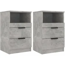 vidaXL Nachtschrank 2 Stk. 4000 x 36 x 2200 cm Grau