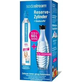 SodaStream CO2-Zylinder + Glaskaraffe 0,6 l schwarz