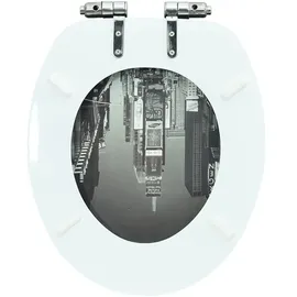 vidaXL Toilettensitz New York Design Grau