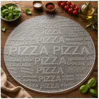 Topkapi 250.912 großer Pizzateller Oasi XL aus Glas – 1 Stück, Ø ~34cm