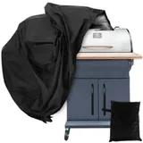 krumad Grillabdeckung 145 x 61 x 117 cm Polyester schwarz