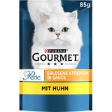 Purina GOURMET Perle Erlesene Streifen Katzenfutter nass, mit Huhn, 26er Pack (26 x 85g)