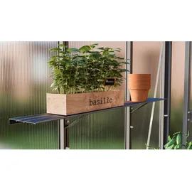 Vitavia Alu-Wandregal 122 x 15 cm schwarz