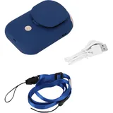 Leiser Usb-tischventilator, Tragbarer Nackenventilator Für Make-up, Zuhause, Büro, Studentenwohnheim, Outdoor, Blau