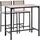Homcom Bartisch Set 3-teilig 89 x 45 x 87 cm Schwarz