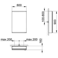 Keuco Royal Modular 2.0 Spiegelschrank 800011061100100 600 x 900