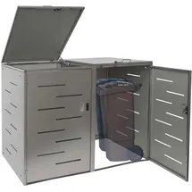 MCW Mülltonnenverkleidung E83 116 x 98 x 141 cm silber