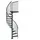 DOLLE Spindeltreppe Gardenspin 328,0-376,0 cm Metall