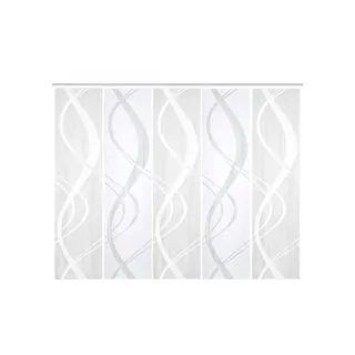 HOME WOHNIDEEN Schiebegardine »TIBASO« Paneelwagen 5 Stk. tlg. halbtransparent, weiß