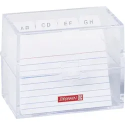 BRUNNEN 1020580 Karteibox A8 8,5 x 7,5 x 4,8 cm gefüllt transparent