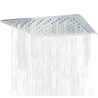 Schulte Kopfbrause eckig 40x40 cm, Chromoptik, schwenkbarer Duschkopf, Regendusche