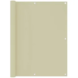 vidaXL Balkon-Sichtschutz Creme 120x400 cm Oxford-Gewebe