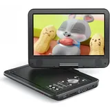 Does Not Apply 12,5-Zoll Tragbarer DVD-Player mit 10,5-Zoll HD-Drehbildschirm, ideal fürs Auto, inkl. Autoladegerät, Netzteil, Akku, unterstützt USB/SD-Karte/TV-Sync [Kein Blu-ray]