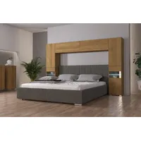 ROYAL24_MARKT Schlafzimmer-Set - Bett mit Panama Schränken, (Komplett Set, 7-St., Premium - Panama 12), Eine Kombination aus Qualität – für vollen Komfort.