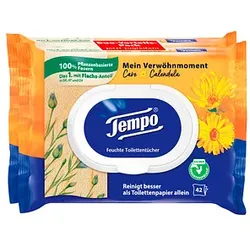 Tempo Feuchtes Toilettenpapier Mein Verwöhnmoment Duo-Pack 1-lagig, 2x 42 Tücher