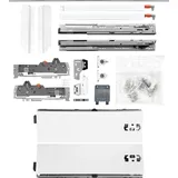 vasalat BLUM Schubladenschienen TANDEM-Höhe 115 m. Reling 227mm 20kg NL270 weiß KB1400mm