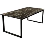 MAGNA Atelier Esstisch BERGEN aus ECHTEM MARMOR, Esstisch eckig, Metallgestell, Exclusive Line, 200x100x75cm schwarz 200 cm x 75 cm x 100 cm