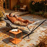 Baumwoll-hängematte Für Den Garten Mit Hoher Belastbarkeit, Bequeme Doppel-hängematte Zum Aufhängen – Ideal Für Terrasse, Balkon Oder Außenbereich (ohne Gestell, Nur Hängematte)