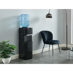Flaschenwasserspender - Warmes/kaltes Wasser - 12 /18 L - Schwarz - FORTEX