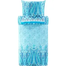 BASSETTI Mergellina Satin Blau 135 x 200 cm + 80 x 80 cm