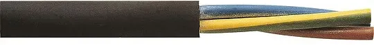Isolierte Starkstromleitung H05RR-F, 5 G x 1,5 mm2 schwarz - Rolle 50 m ** 1m/2,51 EUR