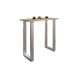 VCM Bartisch Xona 110x50 Eiche Dekor, Silberfarben.