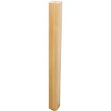 WAGNER Möbelbein/Tischbein/Möbelfuß/Tischfuß Design BUCHE eckig, quadratisch - 60 x 60 x 720 mm, Massivholz Buche, Natur, inkl. QuickClick® Softgleiter Ø 50 mm, Innengewinde Ø 10 mm - 12787401