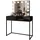 lookway SCHMINKTISCH BLANCO LOFT ELITE mit Spiegel und Beleuchtung Schwarz Hochglanz PUSH OPEN