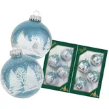 Krebs Glas Lauscha Hellblau 7cm