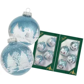 Krebs Glas Lauscha Hellblau 7cm