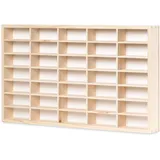 Pinus Setzkasten Holz 50x5x29 cm 35 Fächer Sammlervitrine Natural