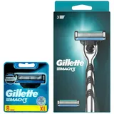 10x Gillette MACH3 Rasierklingen + Rasierer  Original Klingen neu