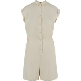 URBAN CLASSICS Viscose Twill Playsuit White Sand XS