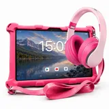 AngelTech Kinder Tablet XL - 10 Zoll HD - 3 + 4 GB RAM - 32 + 64 GB ROM (Kinderpaket Rosa)
