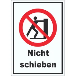 Nicht schieben Aufkleber A6 (105x148mm)