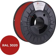 C-Tech Tisková struna (filament) PREMIUM LINE, PLA, dopravní červená, RAL3020, 1,75mm, 1kg