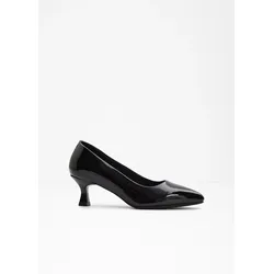 bonprix Pumps, schwarz, 37, Lack,Vegan