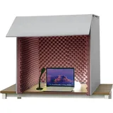 DRFGHK Tragbare Gesangskabine, Isolationskabine, Schallschutzabdeckung, schallabsorbierender Schutz, hochdichter, saugfähiger Schaumstoff zum Filtern von Gesangsbraun