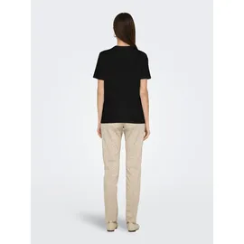 Only ONLPARKER S/S O-NECK BLING TOP BOX JRS Kurzarmshirt Schwarz S