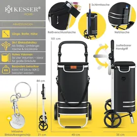 Kesser Einkaufstrolley klappbar schwarz 56L