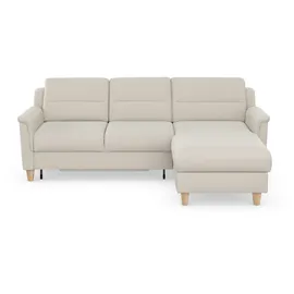 sit&more Ecksofa SIT & MORE "Farö L-Form", beige (creme), B:234cm H:90cm T:168cm, Sofas, Ecksofa, inklusive Federkern, wahlweise mit Bettfunktion und Bettkasten